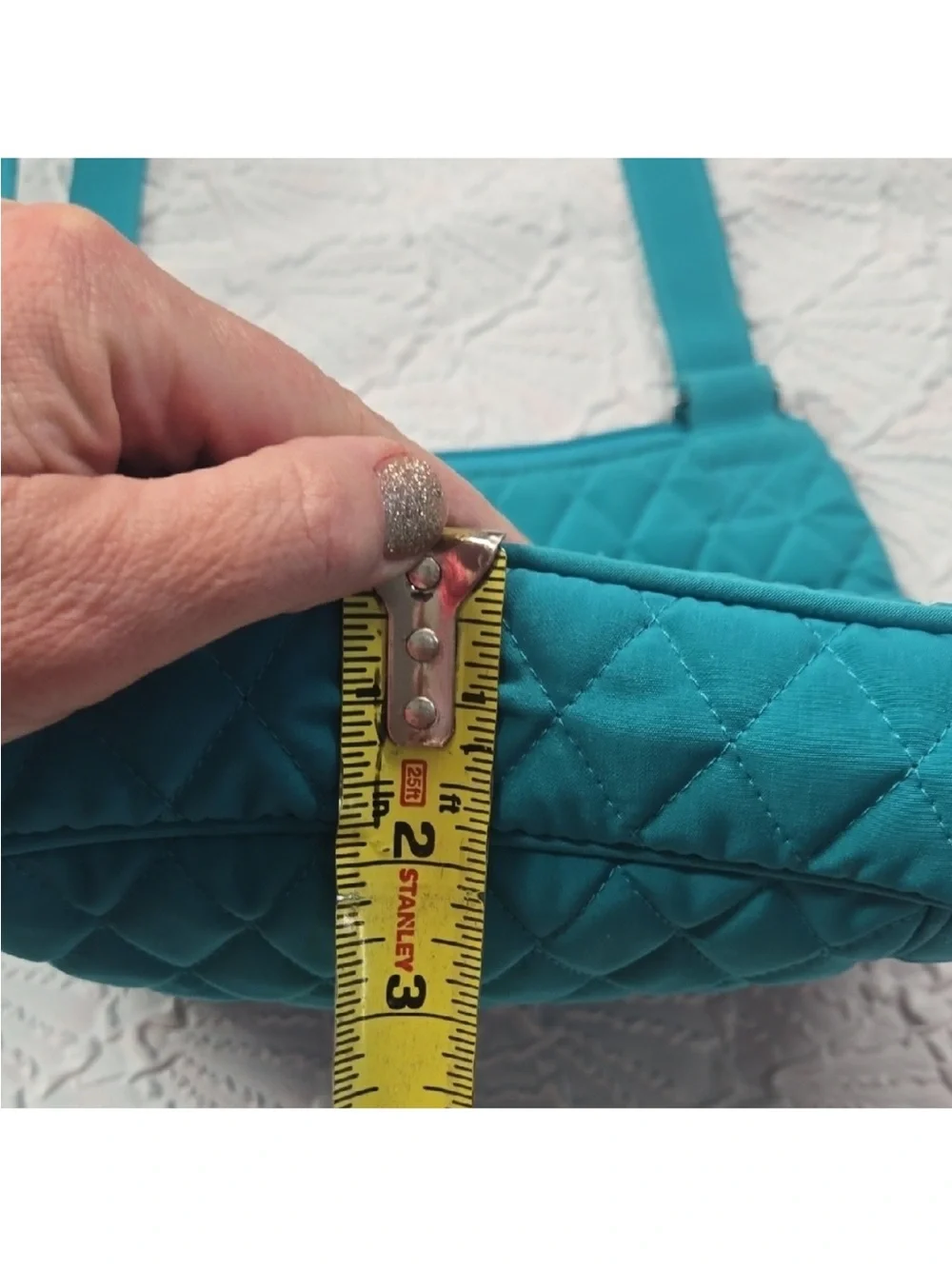 Vera Bradley Quilted Teal Crossbody Bag